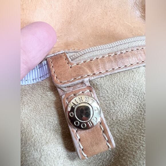 Jimmy Choo bardia bag brown leather hobo shoulder bag perforated leather luxury - Picture 13 of 16